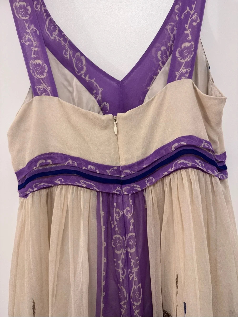 Anthropologie Lil Silk Floating Lotus Babydoll Dress
